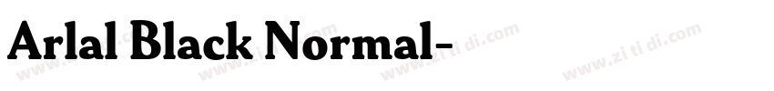 Arlal Black Normal字体转换